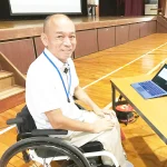 山川朝教、講演会でのワンショット